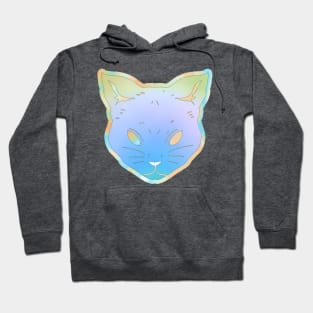 Cool Prismatic iridescent kitty cat Hoodie